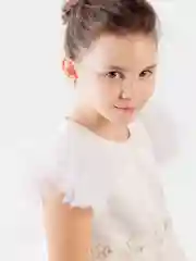 Молочный платье праздничное для девочек, с пышной юбкой