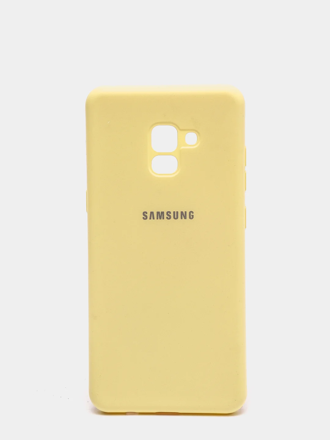 Лимонный защитный силиконовый чехол Silikone Cover для Samsung A8 PLUS