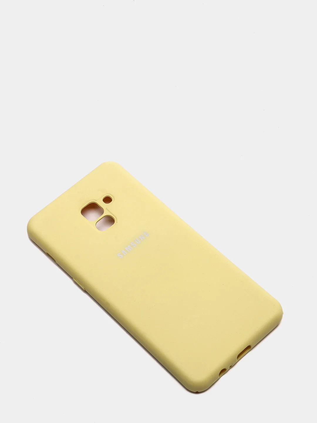Лимонный защитный силиконовый чехол Silikone Cover для Samsung A8 PLUS
