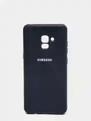 Индиго защитный силиконовый чехол Silikone Cover для Samsung A8 PLUS