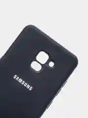 Индиго защитный силиконовый чехол Silikone Cover для Samsung A8 PLUS