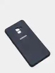 Индиго защитный силиконовый чехол Silikone Cover для Samsung A8 PLUS