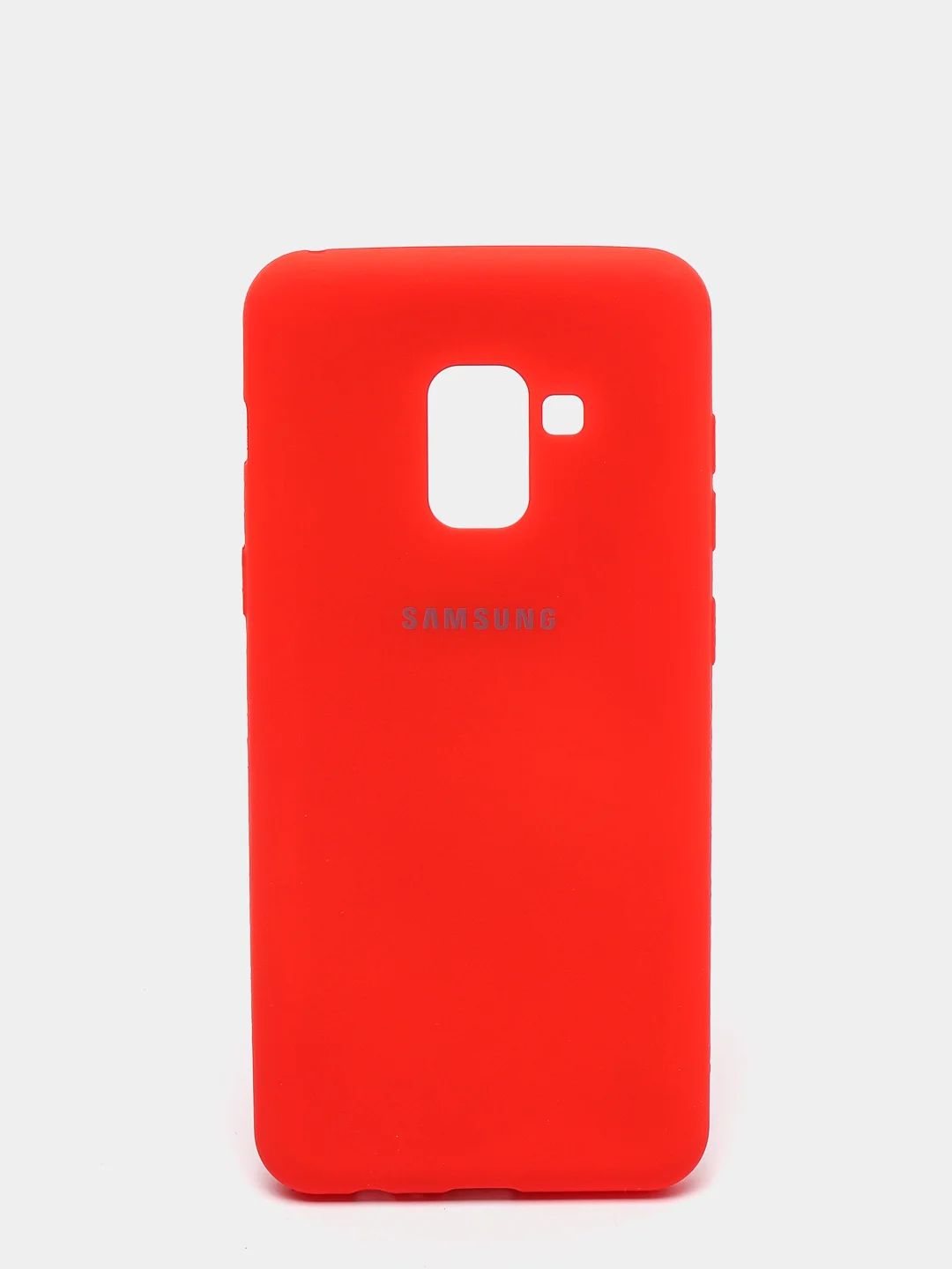Красный защитный силиконовый чехол Silikone Cover для Samsung A8 2018