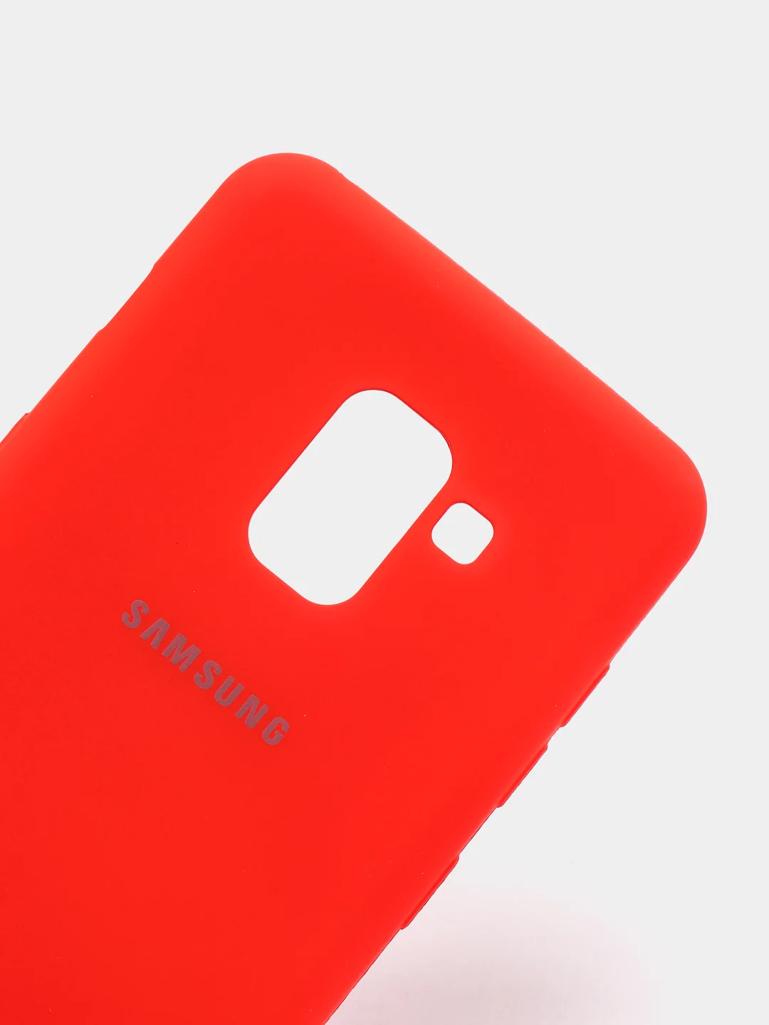 Красный защитный силиконовый чехол Silikone Cover для Samsung A8 2018