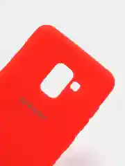 Красный защитный силиконовый чехол Silikone Cover для Samsung A8 2018