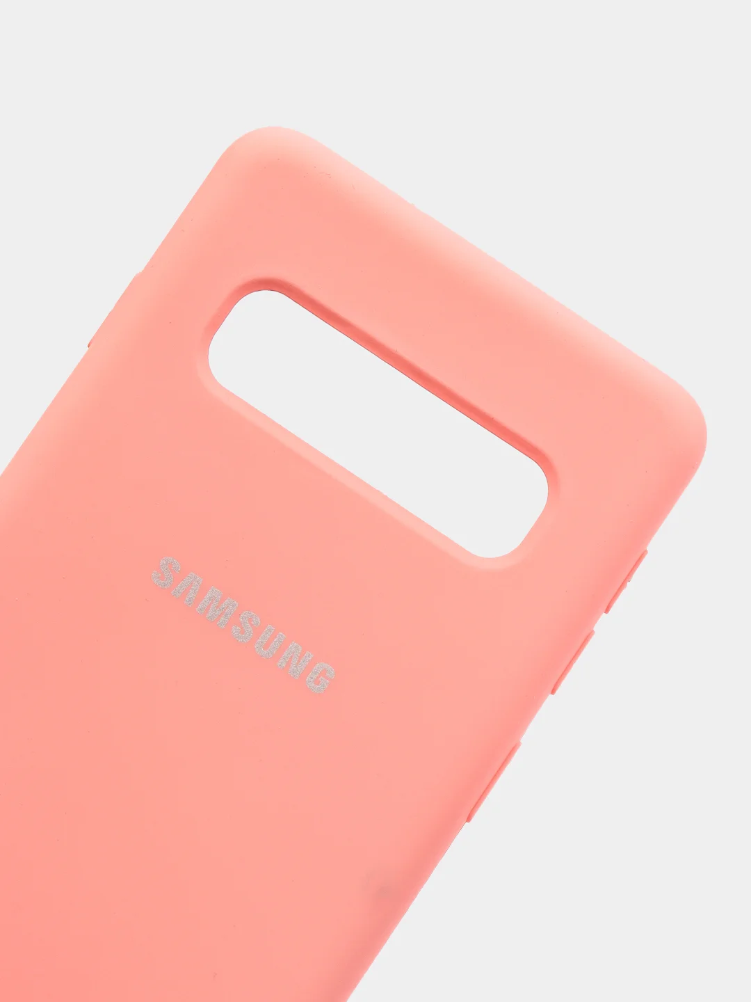 Кораллово-розовый защитный силиконовый чехол Silikone Cover для Samsung S10
