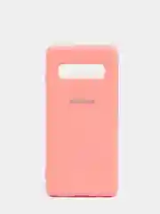 Кораллово-розовый защитный силиконовый чехол Silikone Cover для Samsung S10