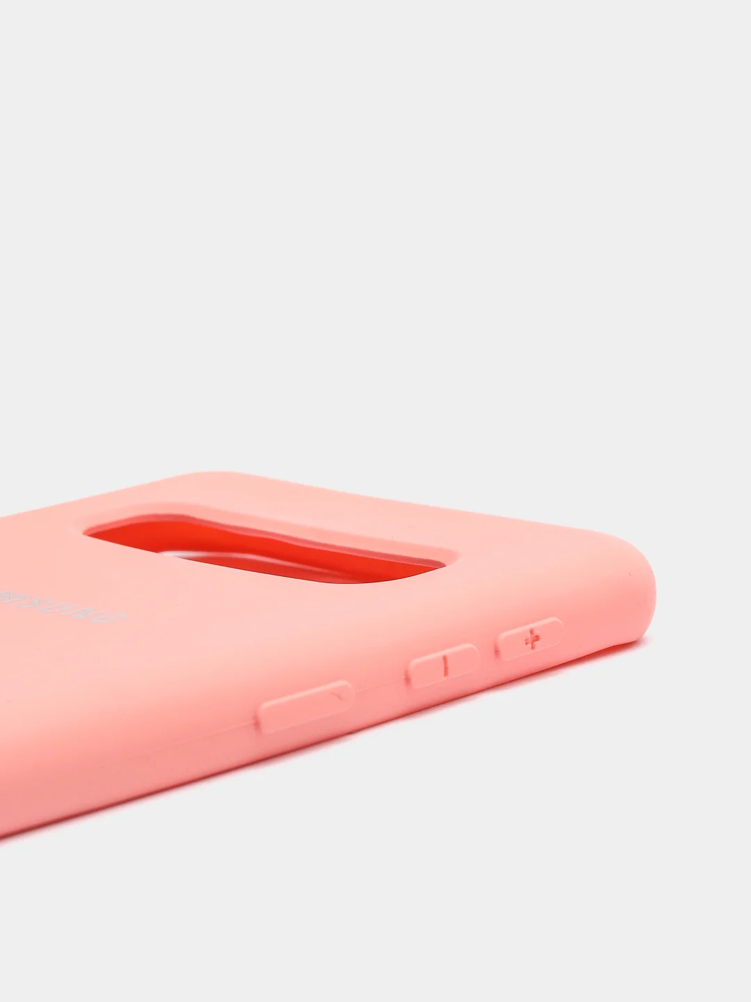 Кораллово-розовый защитный силиконовый чехол Silikone Cover для Samsung S10