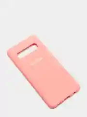 Кораллово-розовый защитный силиконовый чехол Silikone Cover для Samsung S10