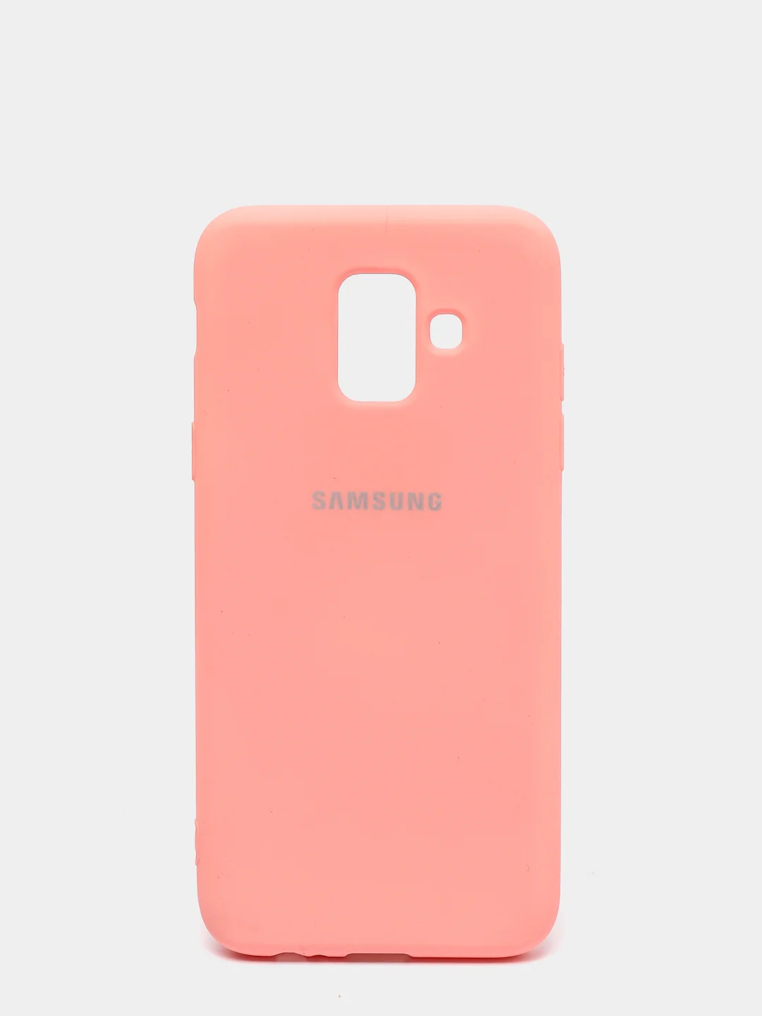 Кораллово-розовый защитный силиконовый чехол Silikone Cover для Samsung A6 2018