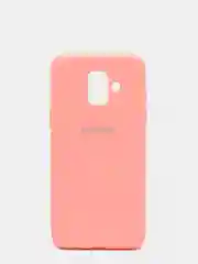 Кораллово-розовый защитный силиконовый чехол Silikone Cover для Samsung A6 2018