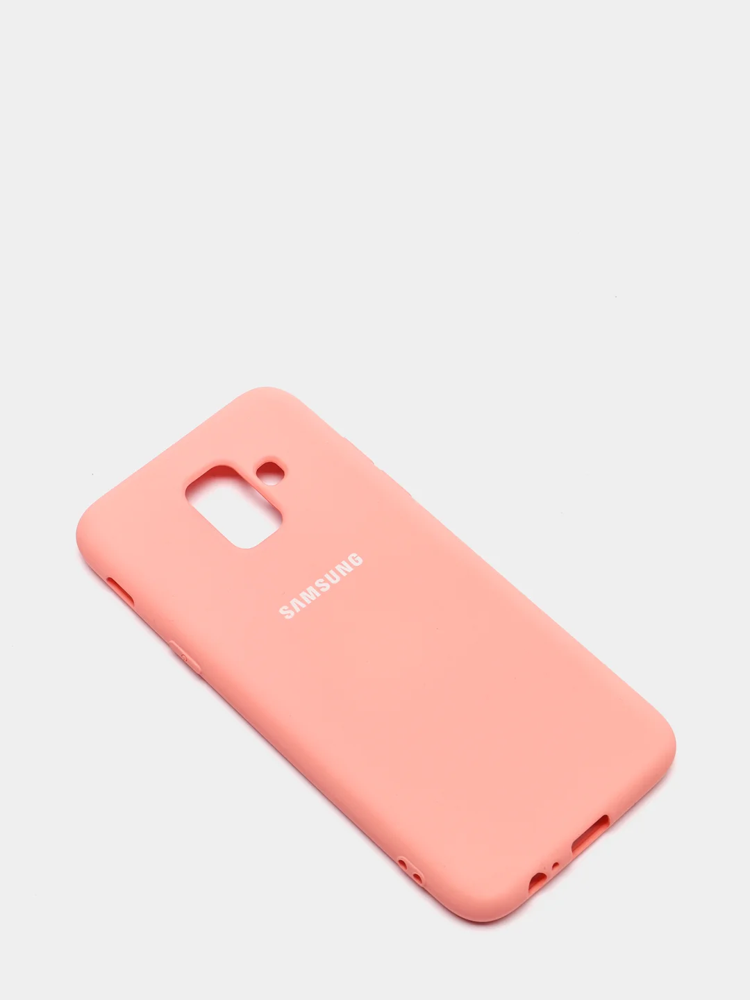 Кораллово-розовый защитный силиконовый чехол Silikone Cover для Samsung A6 2018