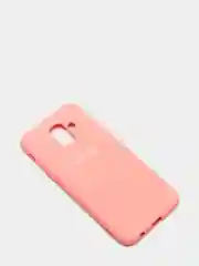 Кораллово-розовый защитный силиконовый чехол Silikone Cover для Samsung A6 2018