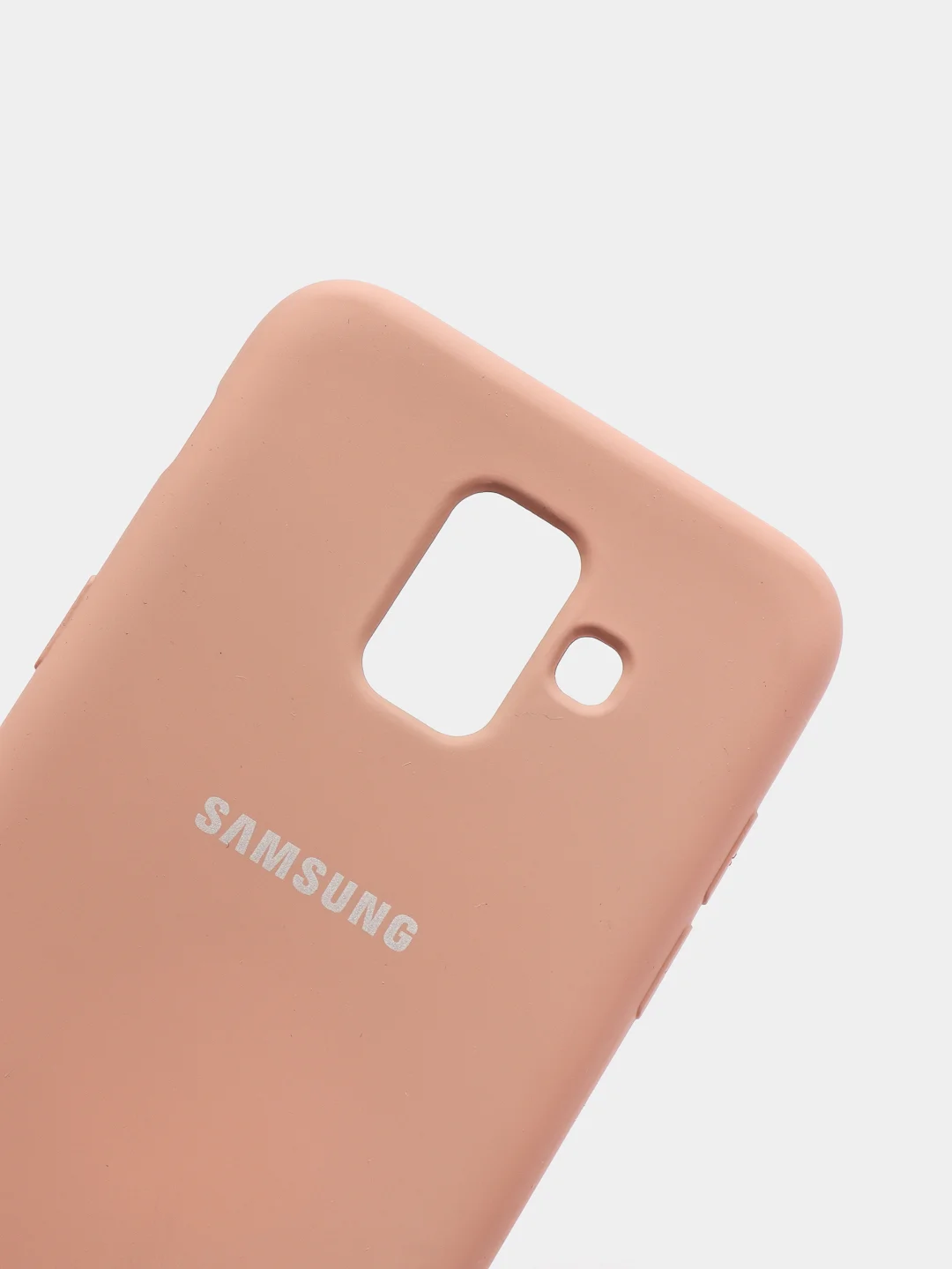 Бежевый защитный силиконовый чехол Silikone Cover для Samsung A6 2018