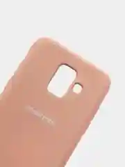 Бежевый защитный силиконовый чехол Silikone Cover для Samsung A6 2018