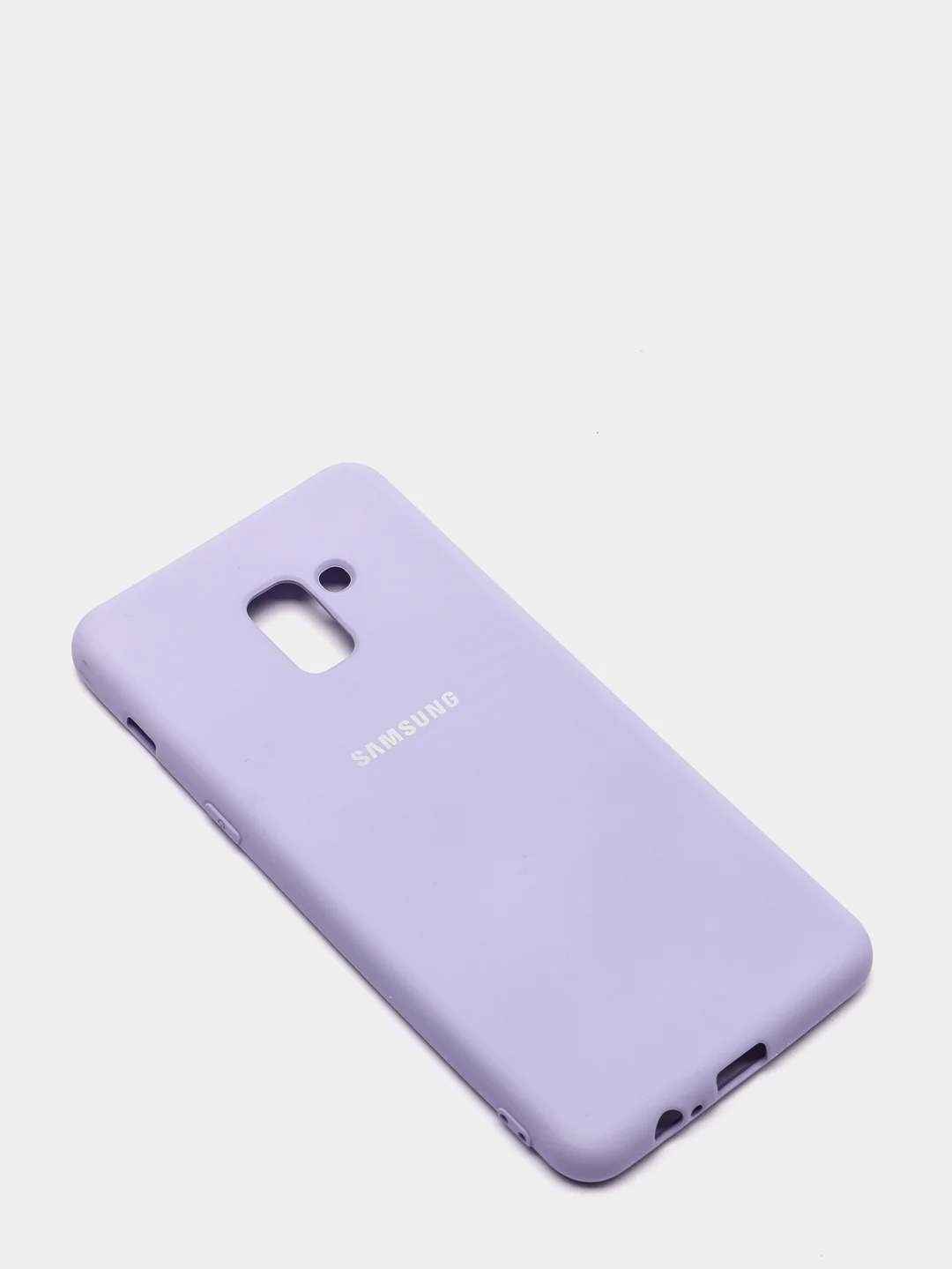 Сиреневый защитный силиконовый чехол Silikone Cover для Samsung A8 PLUS