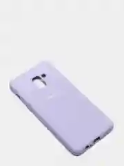 Сиреневый защитный силиконовый чехол Silikone Cover для Samsung A8 PLUS