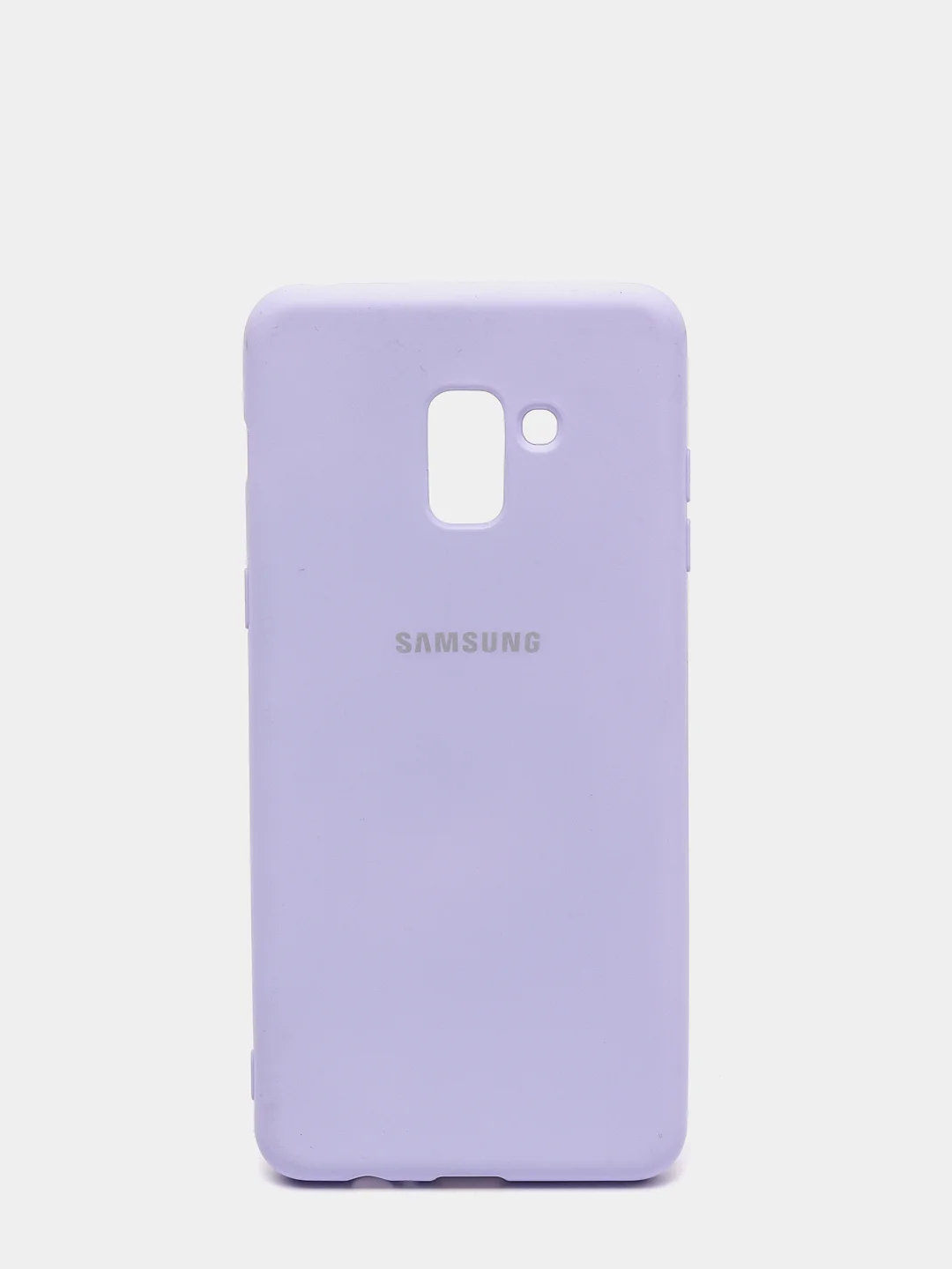 Сиреневый защитный силиконовый чехол Silikone Cover для Samsung A8 PLUS