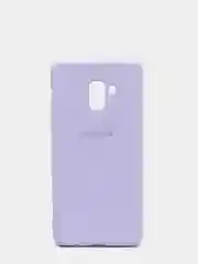 Сиреневый защитный силиконовый чехол Silikone Cover для Samsung A8 PLUS