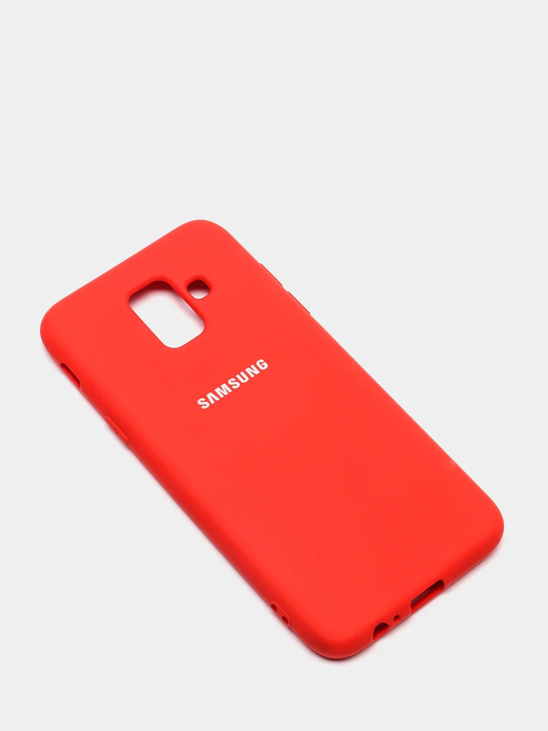 Алый защитный силиконовый чехол Silikone Cover для Samsung A6 2018