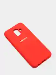 Алый защитный силиконовый чехол Silikone Cover для Samsung A6 2018