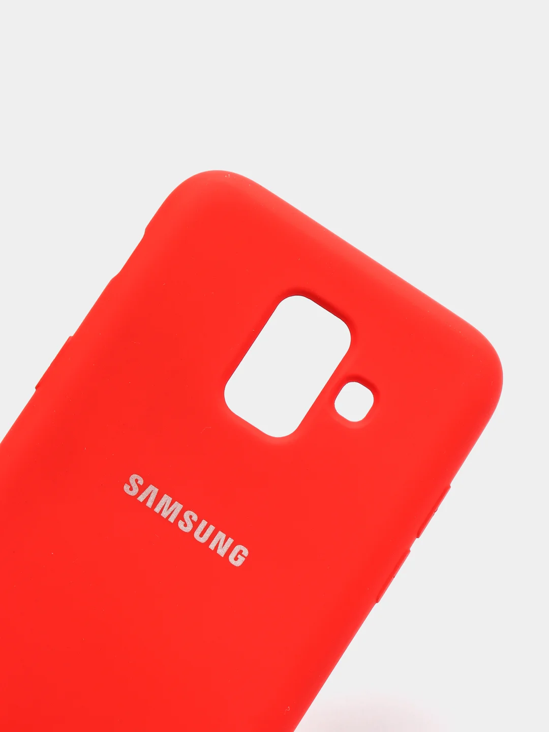 Алый защитный силиконовый чехол Silikone Cover для Samsung A6 2018