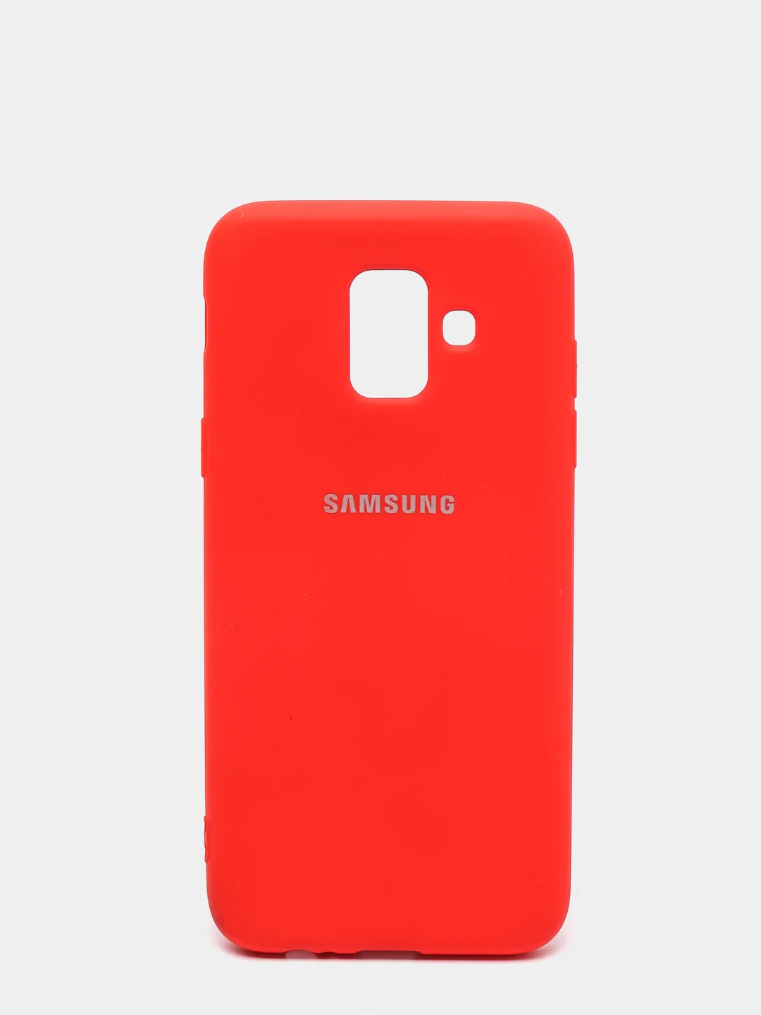 Алый защитный силиконовый чехол Silikone Cover для Samsung A6 2018