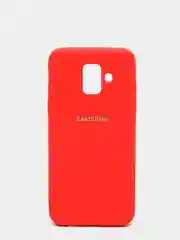 Алый защитный силиконовый чехол Silikone Cover для Samsung A6 2018