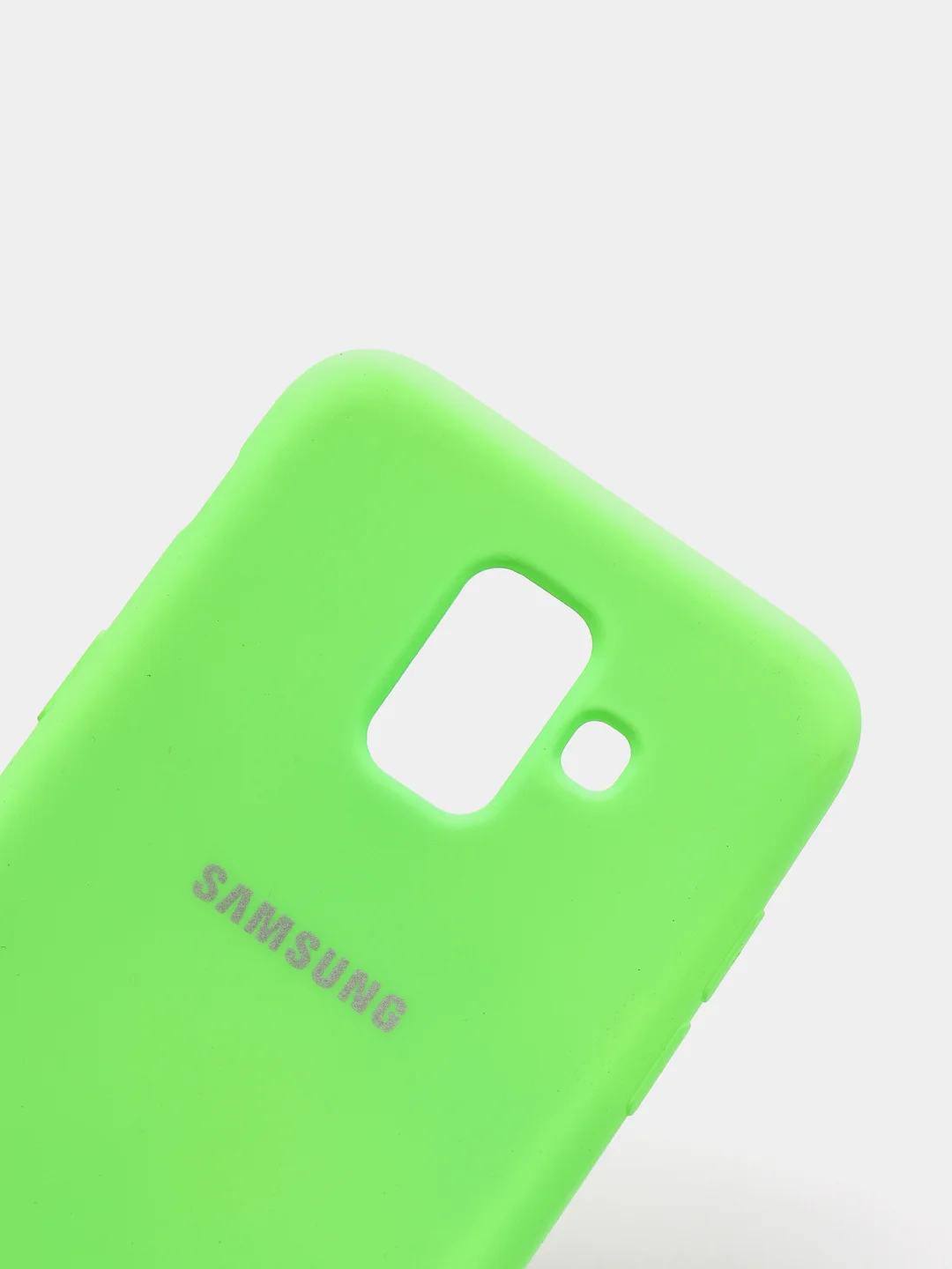 Салатовый защитный силиконовый чехол Silikone Cover для Samsung A6 2018