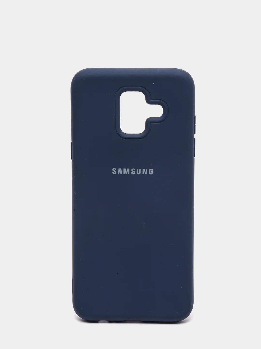 Темно-синий защитный силиконовый чехол Silikone Cover для Samsung A6 2018