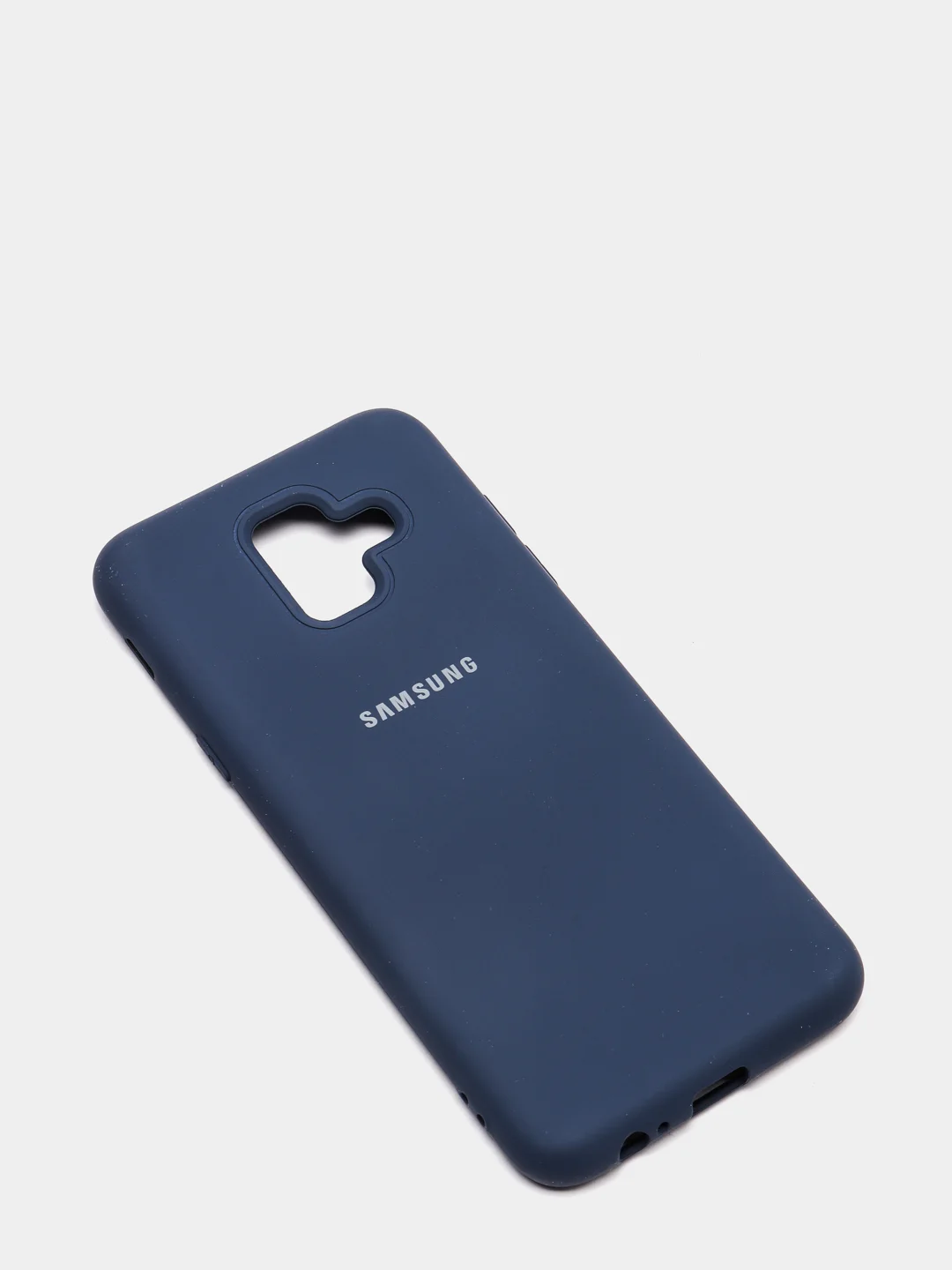 Темно-синий защитный силиконовый чехол Silikone Cover для Samsung A6 2018