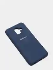 Темно-синий защитный силиконовый чехол Silikone Cover для Samsung A6 2018