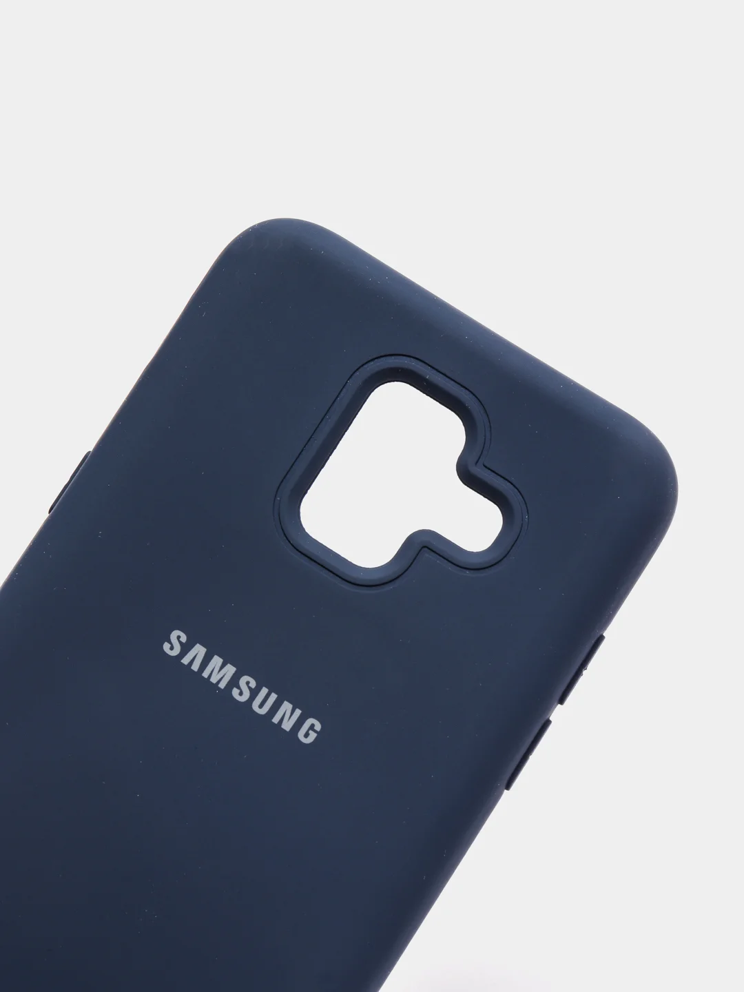 Темно-синий защитный силиконовый чехол Silikone Cover для Samsung A6 2018