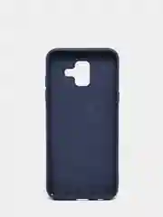 Темно-синий защитный силиконовый чехол Silikone Cover для Samsung A6 2018