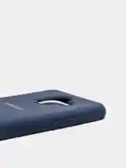 Темно-синий защитный силиконовый чехол Silikone Cover для Samsung A6 2018