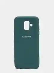 Тёмно-бирюзовый защитный силиконовый чехол Silikone Cover для Samsung A6 2018
