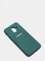 Тёмно-бирюзовый защитный силиконовый чехол Silikone Cover для Samsung A6 2018