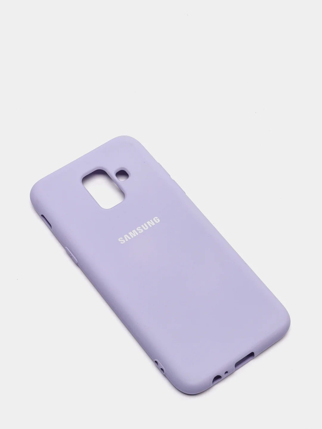 Сиреневый защитный силиконовый чехол Silikone Cover для Samsung A6 2018