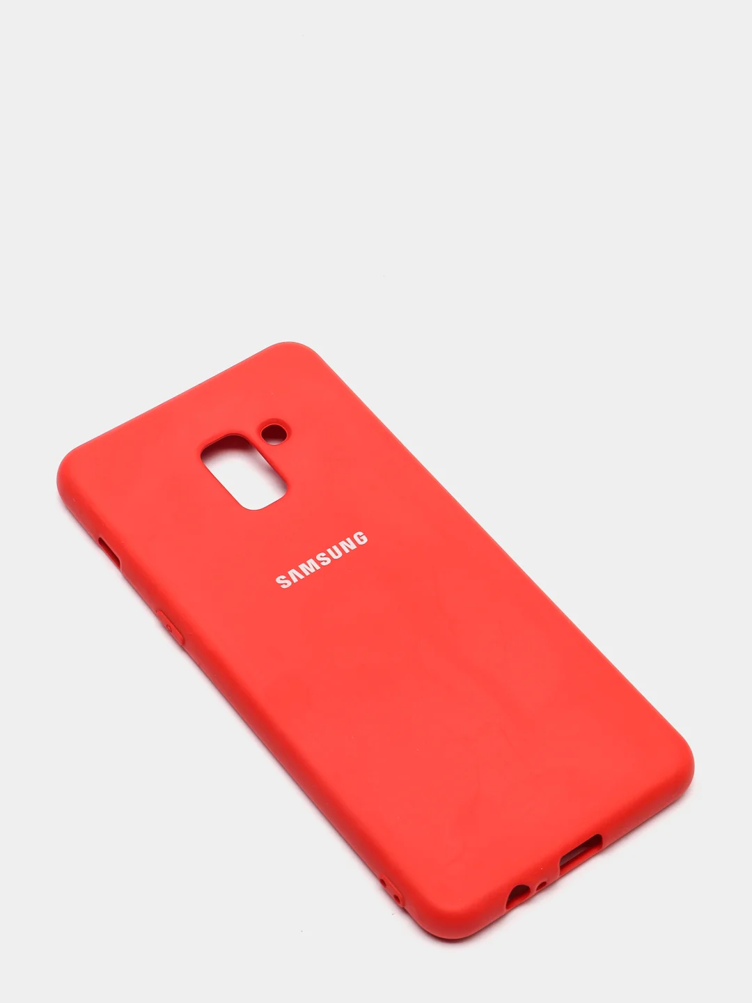 Алый защитный силиконовый чехол Silikone Cover для Samsung A8 PLUS