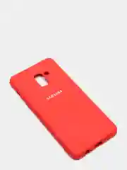 Алый защитный силиконовый чехол Silikone Cover для Samsung A8 PLUS