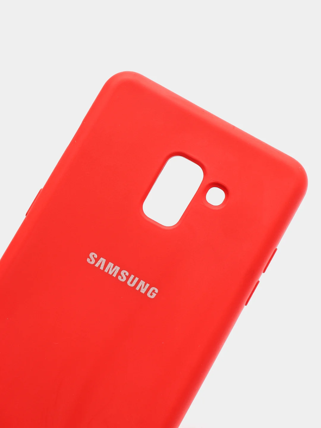 Алый защитный силиконовый чехол Silikone Cover для Samsung A8 PLUS