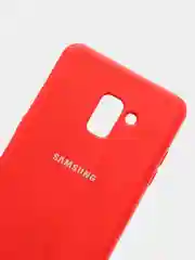 Алый защитный силиконовый чехол Silikone Cover для Samsung A8 PLUS