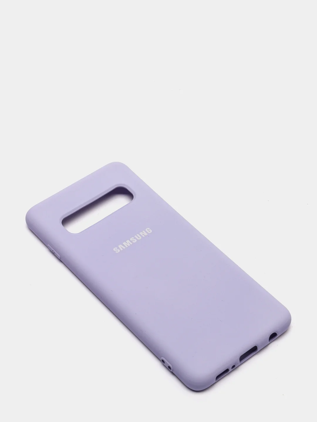 Лавандовый защитный силиконовый чехол Silikone Cover для Samsung S10