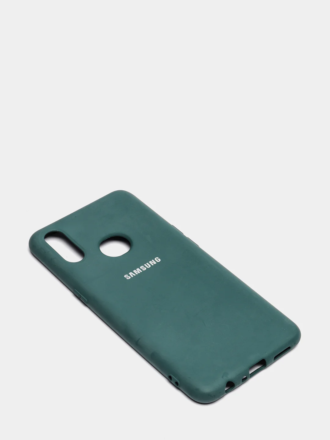 Тёмно-бирюзовый защитный силиконовый чехол Silikone Cover для Samsung A10S