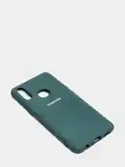 Тёмно-бирюзовый защитный силиконовый чехол Silikone Cover для Samsung A10S