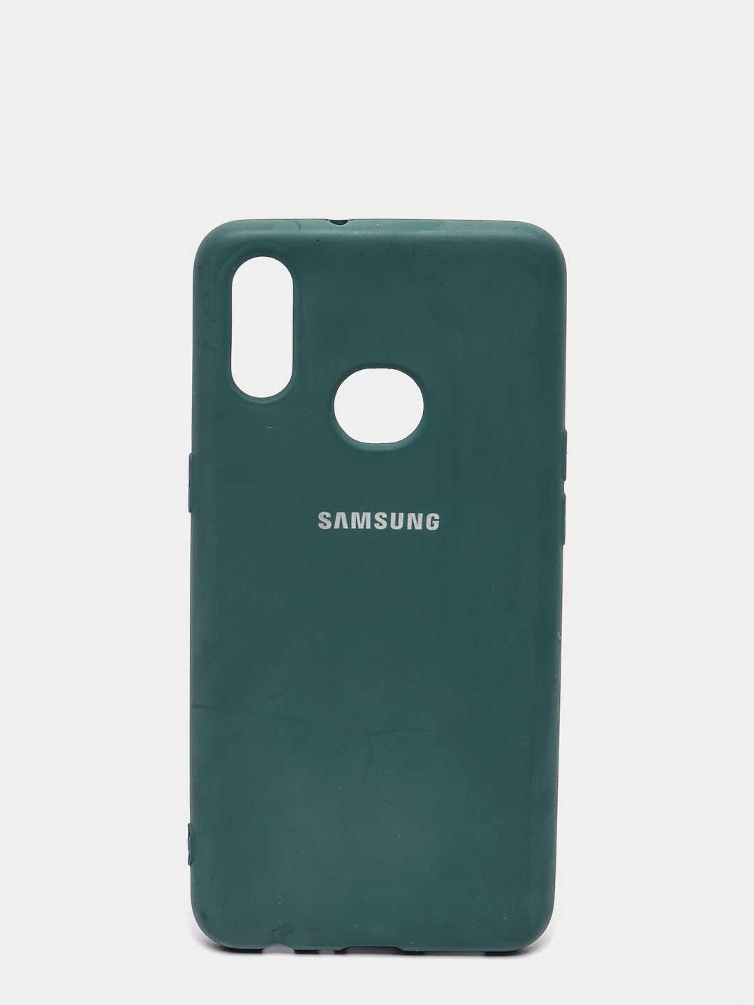 Тёмно-бирюзовый защитный силиконовый чехол Silikone Cover для Samsung A10S