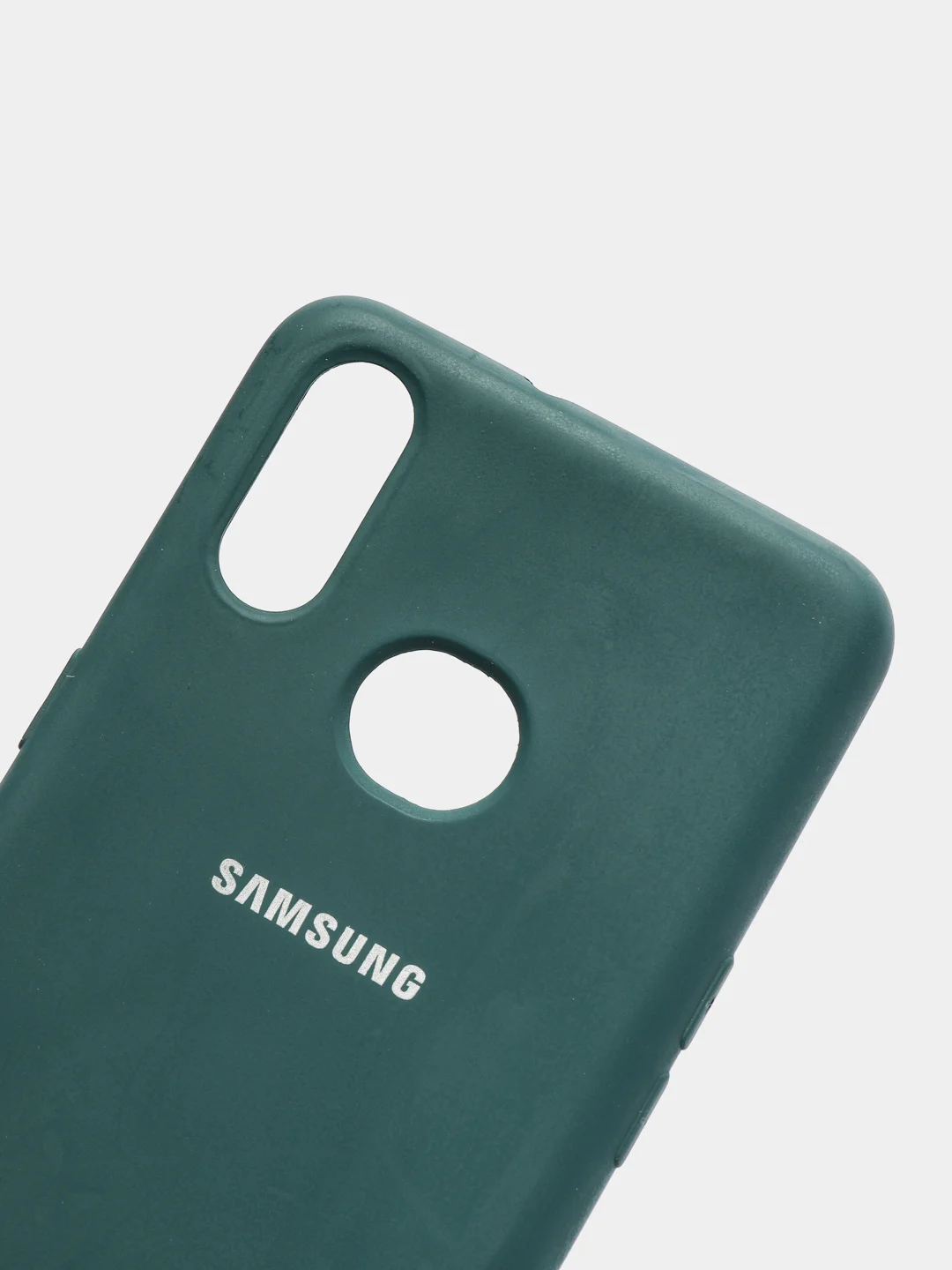 Тёмно-бирюзовый защитный силиконовый чехол Silikone Cover для Samsung A10S