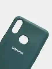 Тёмно-бирюзовый защитный силиконовый чехол Silikone Cover для Samsung A10S