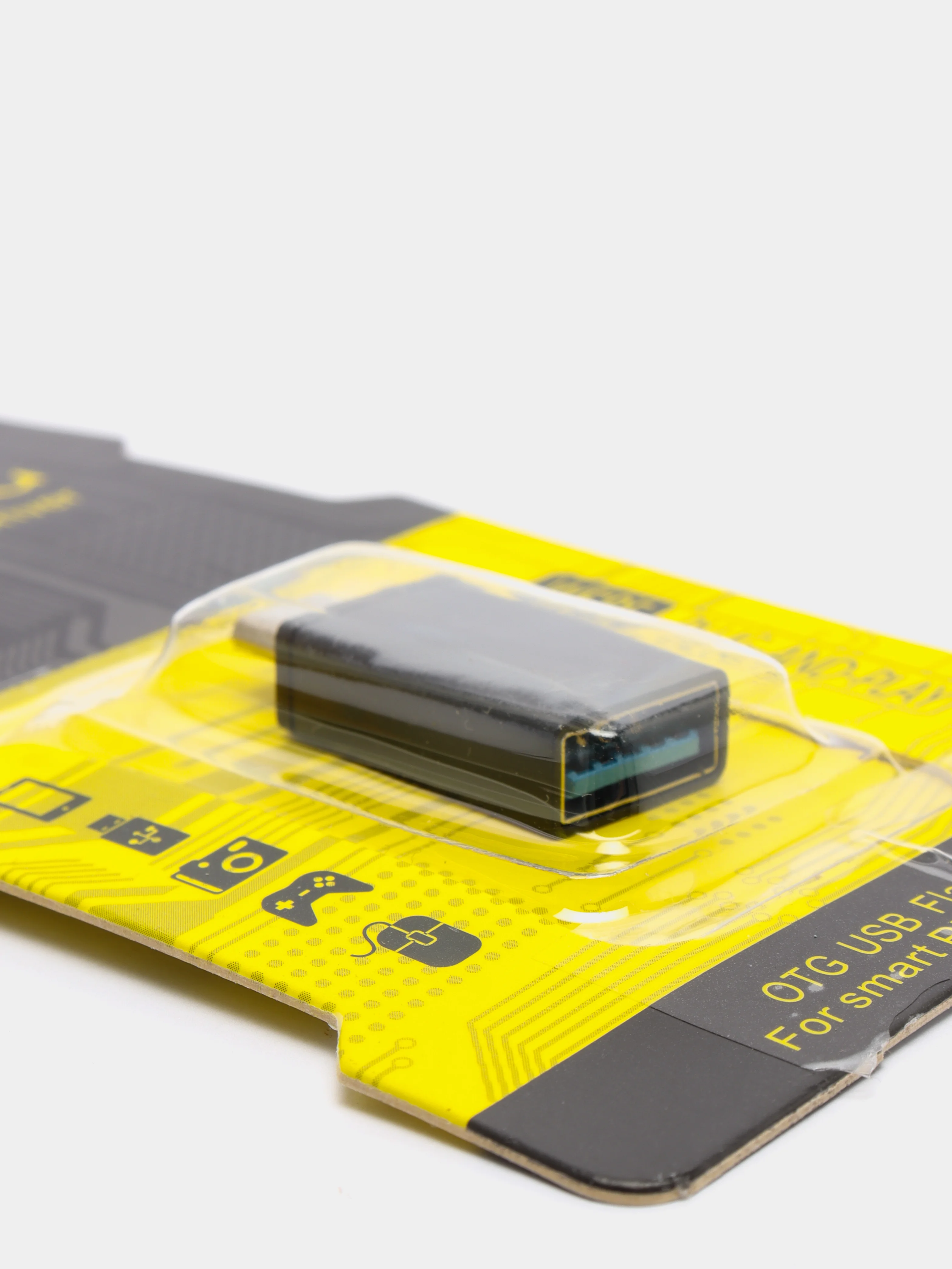 Черный переходник адаптер OTG TYPE-C на USB