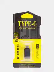 Черный переходник адаптер OTG  TYPE-C на  USB